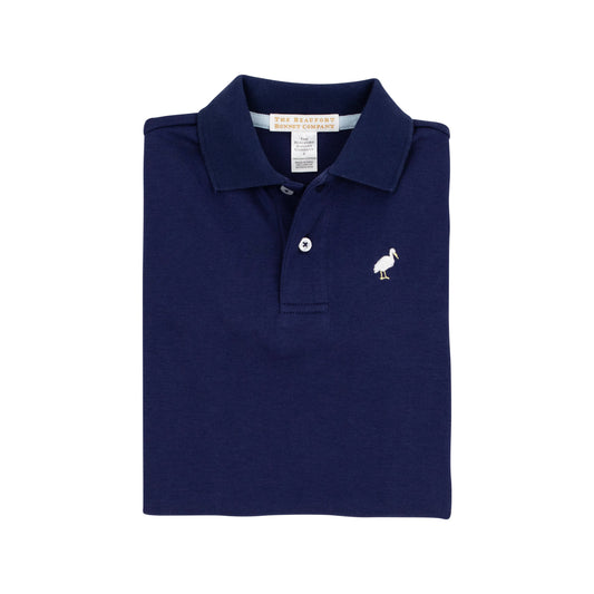 Prim and Proper Polo, Nantucket Navy/Worth Avenue White