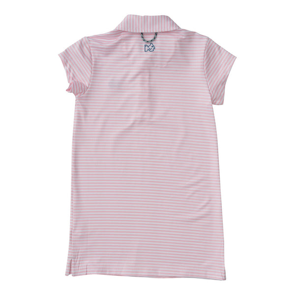 Pro Performance Polo Dress | Pinkesque Stripe