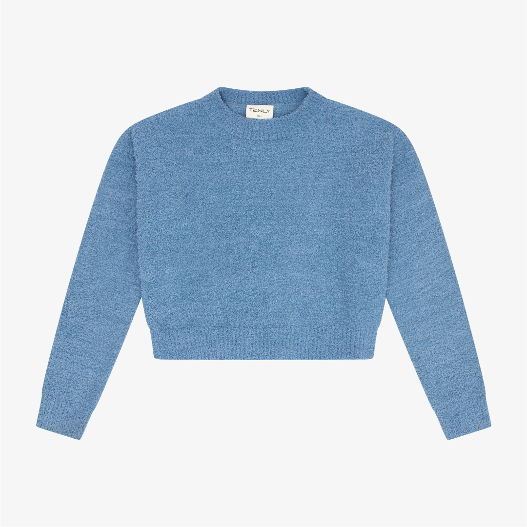 Sherpa Crewneck Sweater | Cerulean