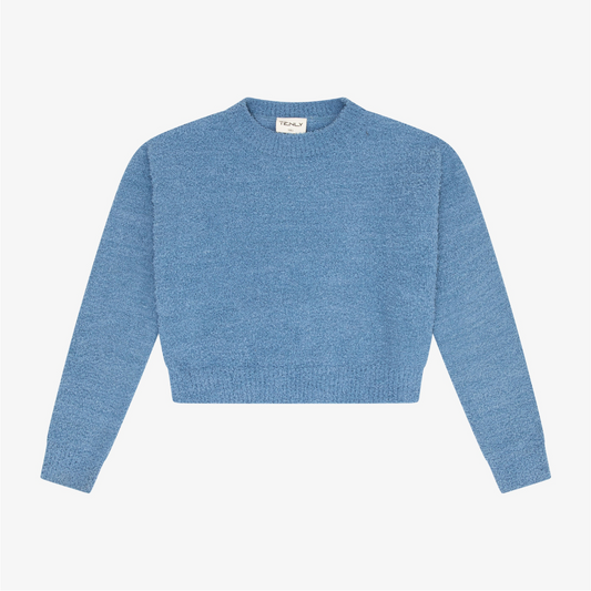 Sherpa Crewneck Sweater | Cerulean