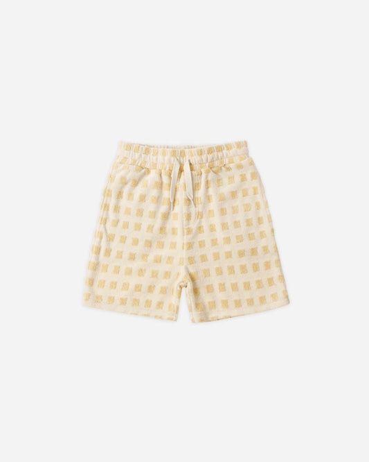 TERRY BOYS SHORT | BUTTERSCOTCH GRID
