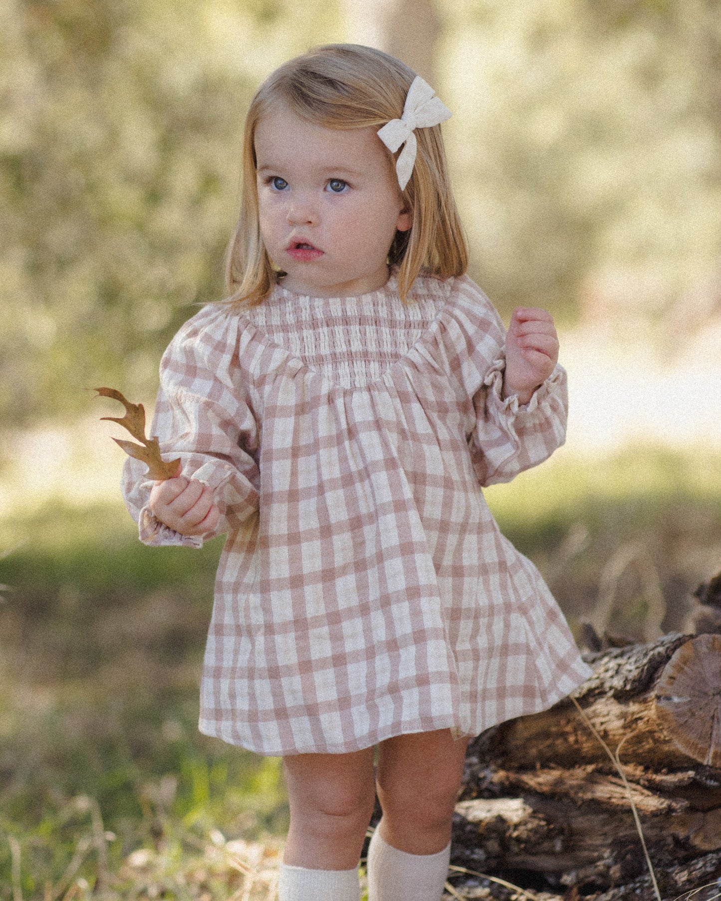 V SMOCKED DRESS || RUSTIC PLAID