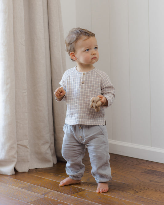 ZION SHIRT || BLUE GINGHAM