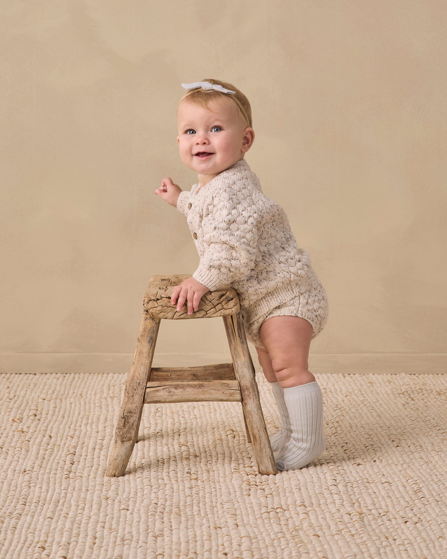 BUBBLE KNIT CARDIGAN || NATURAL CONFETTI