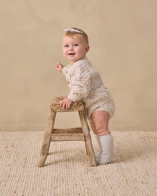 BUBBLE KNIT CARDIGAN || NATURAL CONFETTI