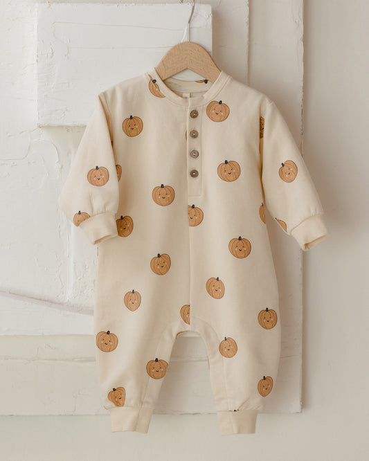 RELAXED FLEECE JUMPSUIT || PUMPKINS