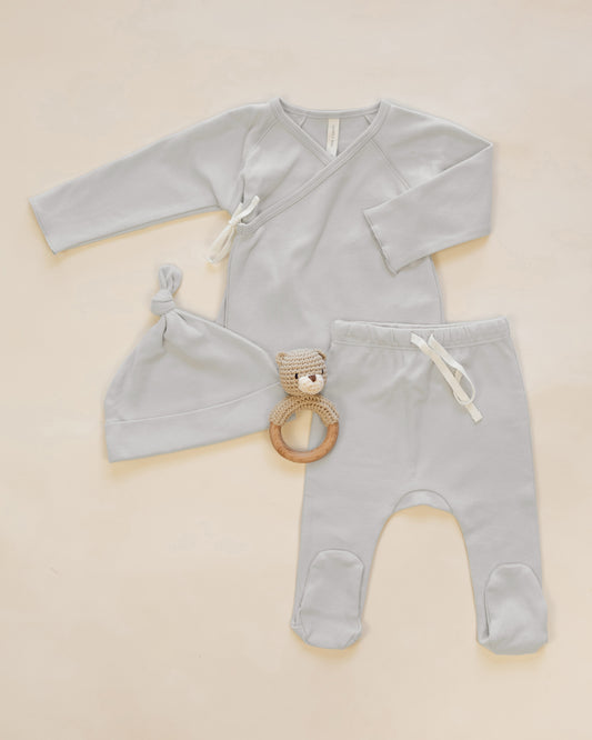 WRAP TOP + FOOTED PANT SET || CLOUD