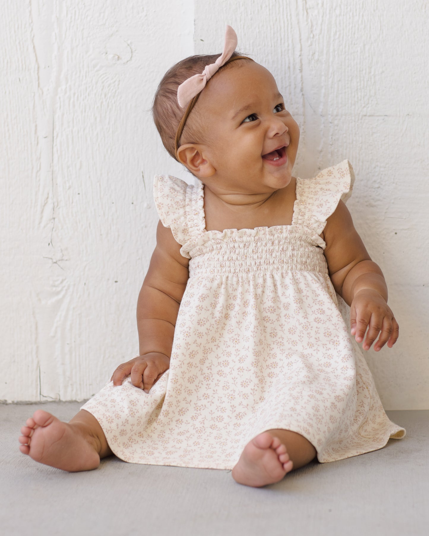 SMOCKED JERSEY DRESS || DITSY