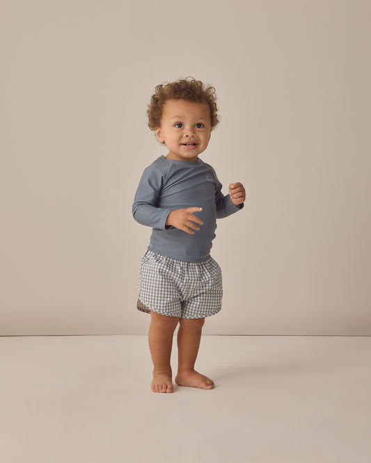 BOYS SWIM SHORT || OCEAN GINGHAM
