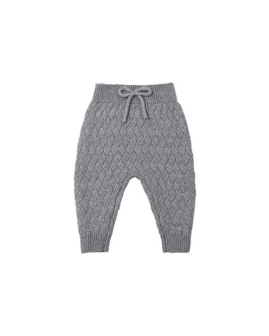 KNIT PANT || HEATHERED SLATE