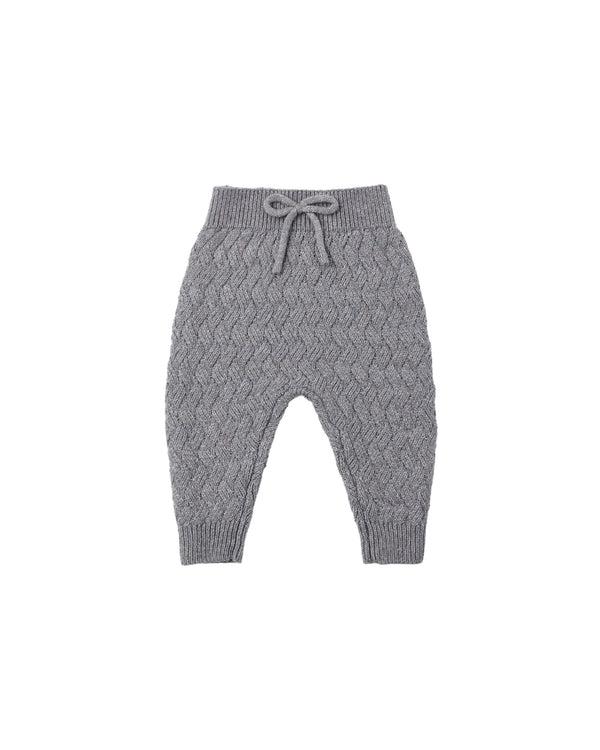 KNIT PANT || HEATHERED SLATE