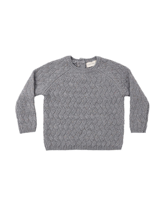 KNIT SWEATER || HEATHERED SLATE