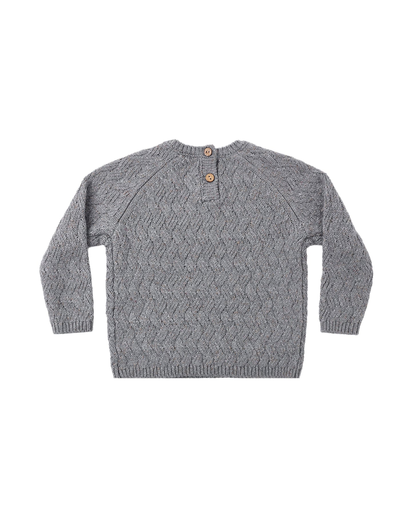 KNIT SWEATER || HEATHERED SLATE
