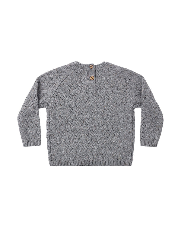 KNIT SWEATER || HEATHERED SLATE