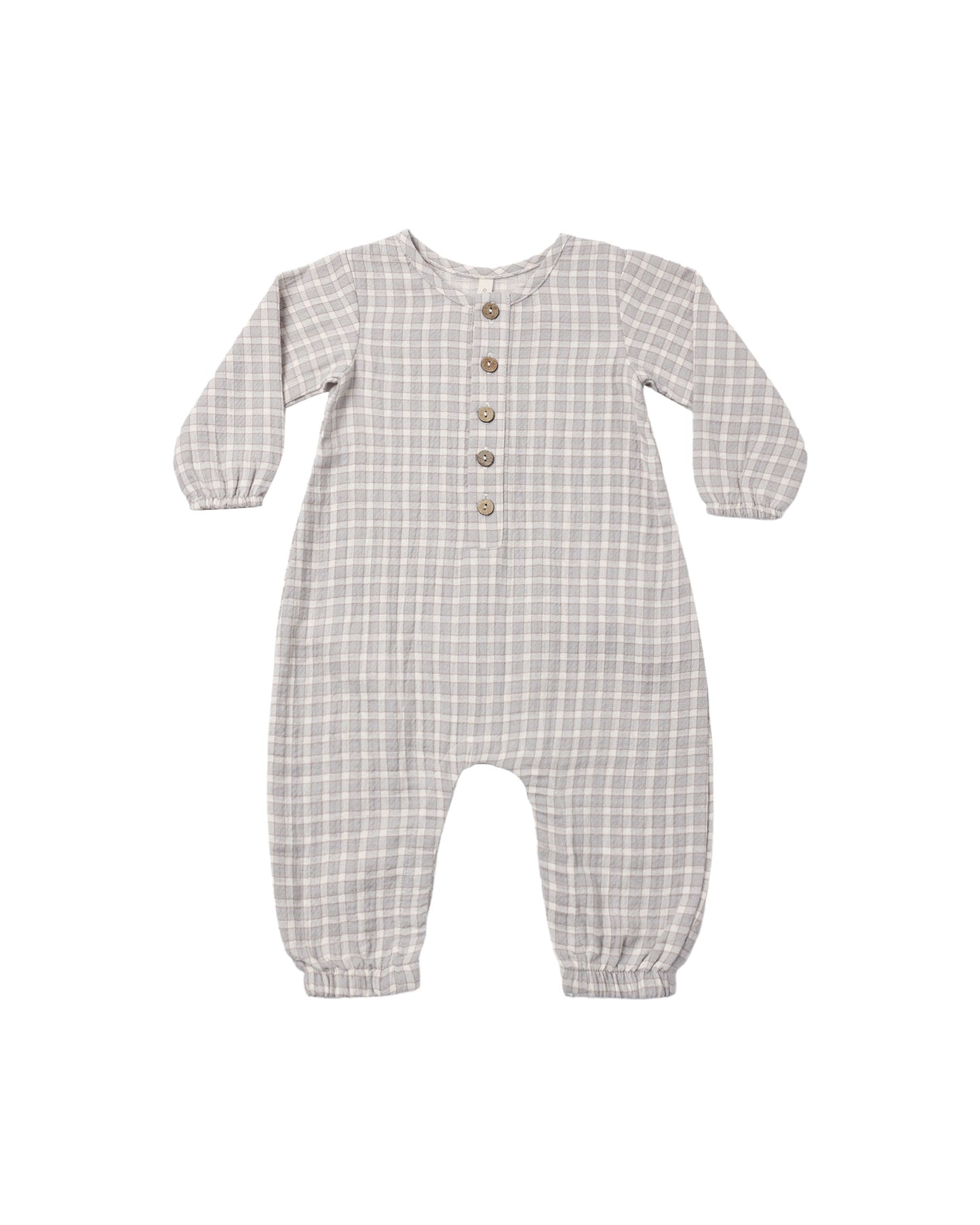 WOVEN JUMPSUIT || BLUE GINGHAM