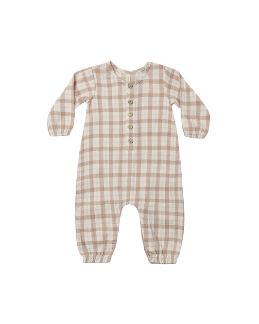 WOVEN JUMPSUIT || RUSTIC PLAID