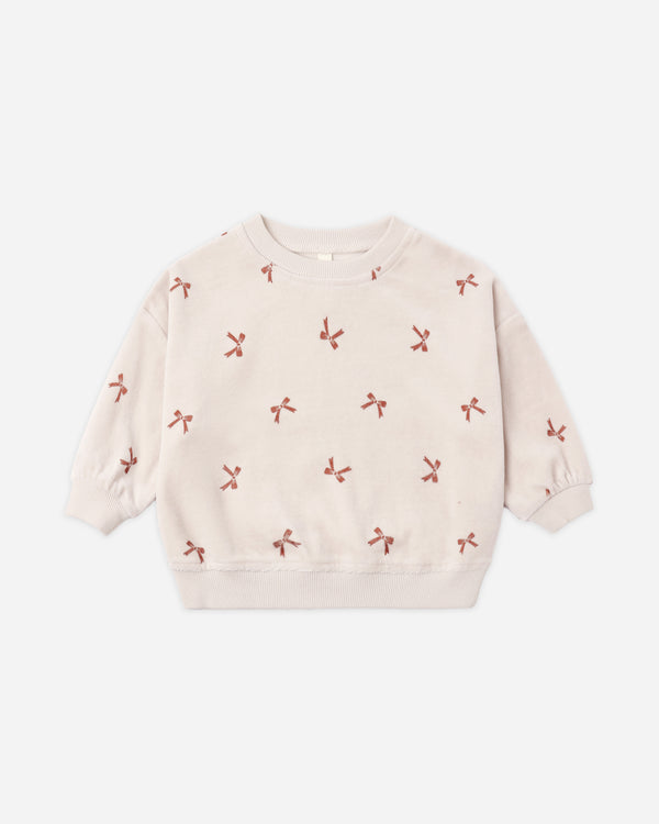VELOUR RELAXED SET || RED BOWS