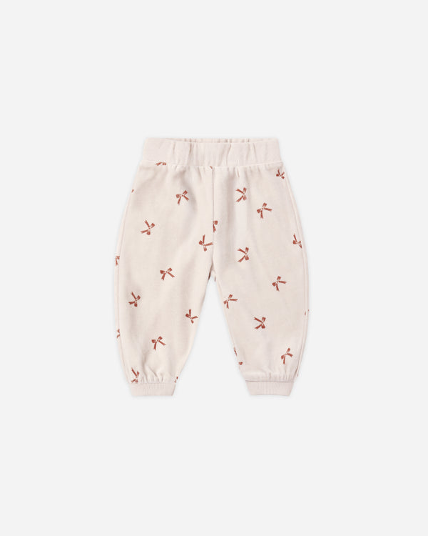 VELOUR RELAXED SET || RED BOWS