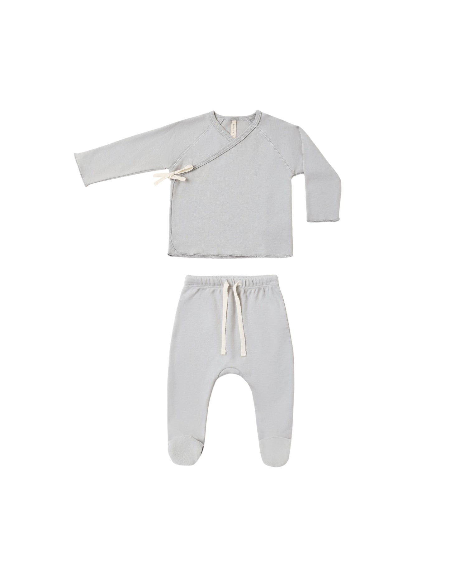 WRAP TOP + FOOTED PANT SET || CLOUD