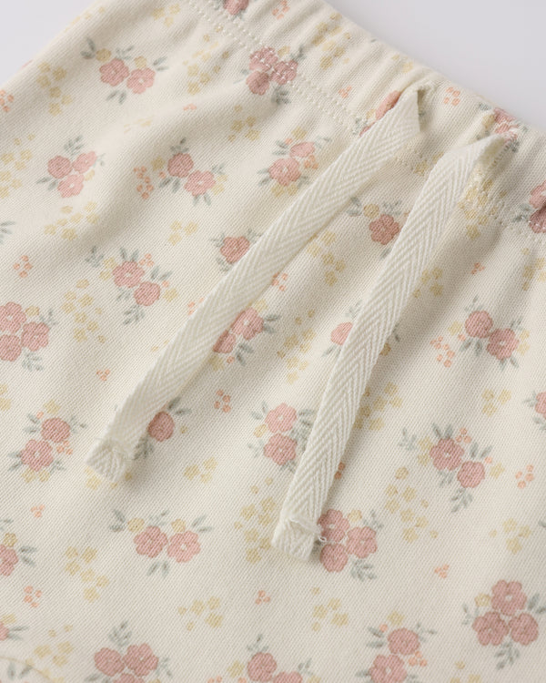 WRAP TOP + FOOTED PANT SET || FLOWER FIELD