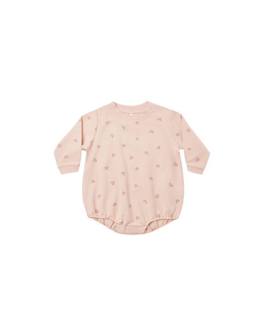 CREWNECK BUBBLE ROMPER || HEARTS