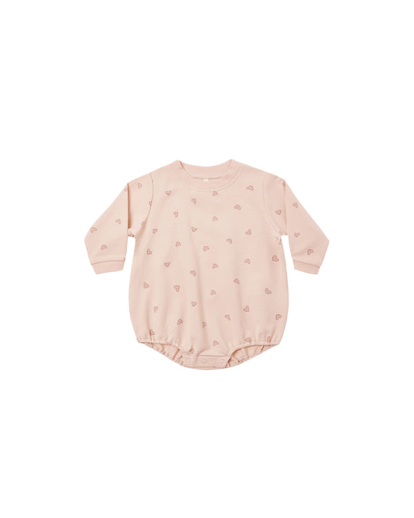 CREWNECK BUBBLE ROMPER || HEARTS