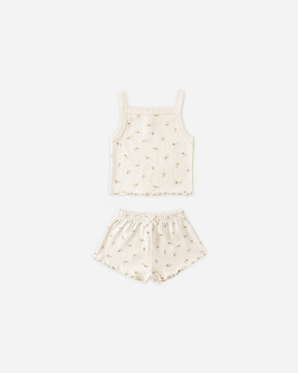 POINTELLE TANK + SHORTIE SET || PETIT FLEUR