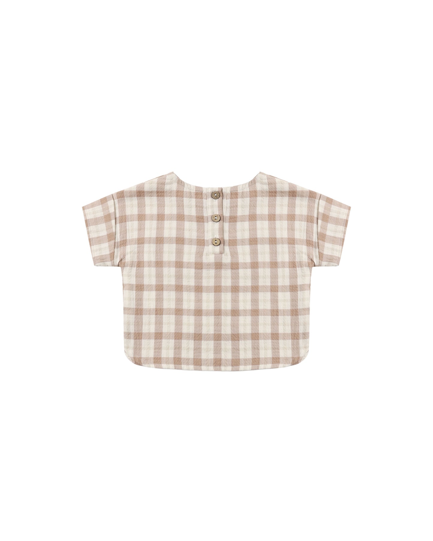 WOVEN BOXY TOP || RUSTIC PLAID