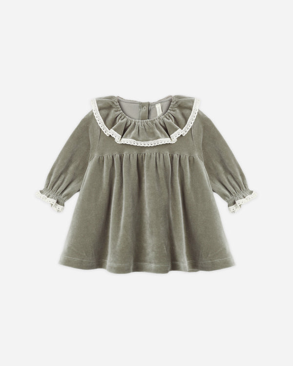 VELOUR BABY DRESS || SPRUCE