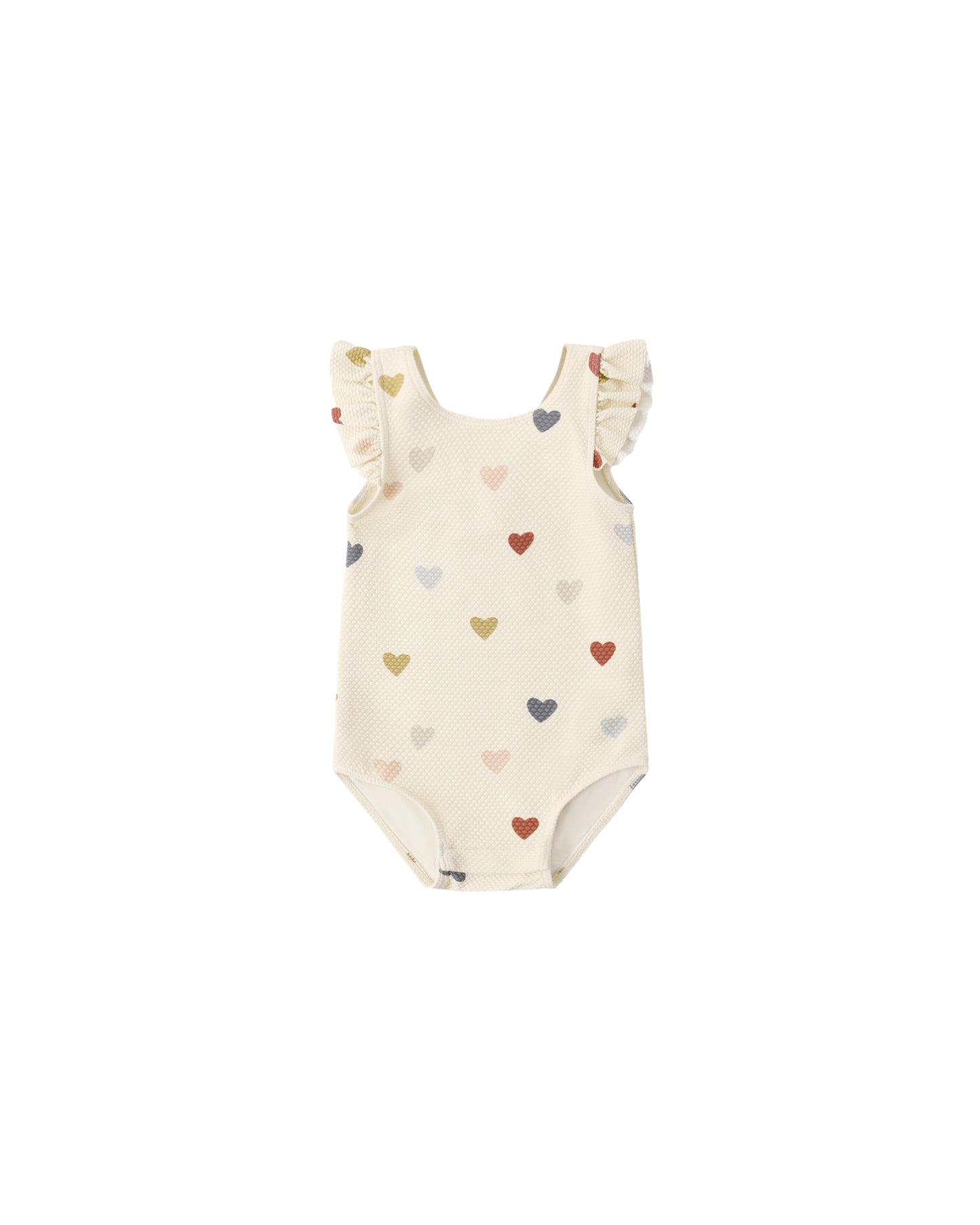 SCOOP BACK ONE-PIECE SWIMSUIT || CONFETTI HEARTS
