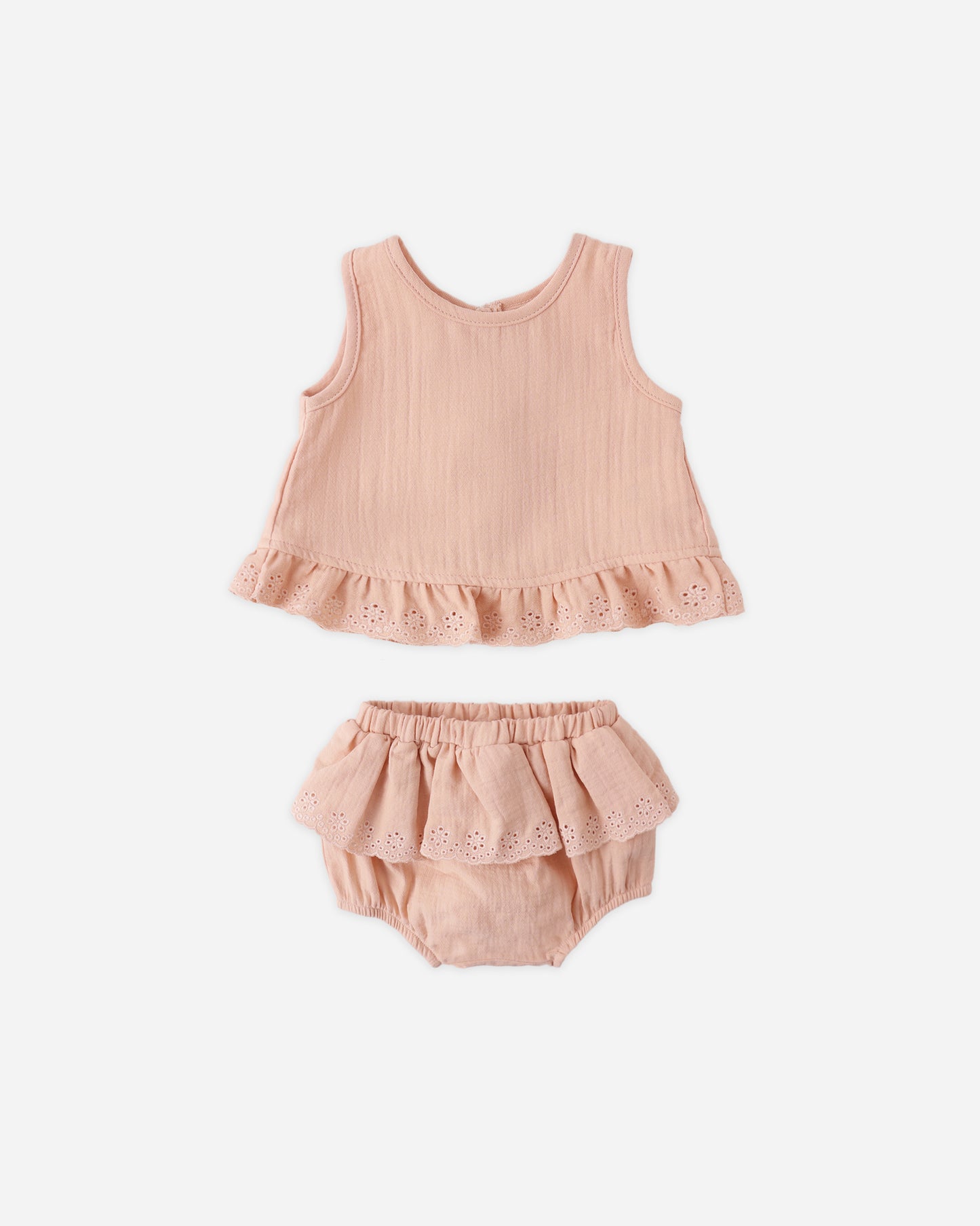 RUFFLED TULIP TOP + BLOOMER SET || MELON