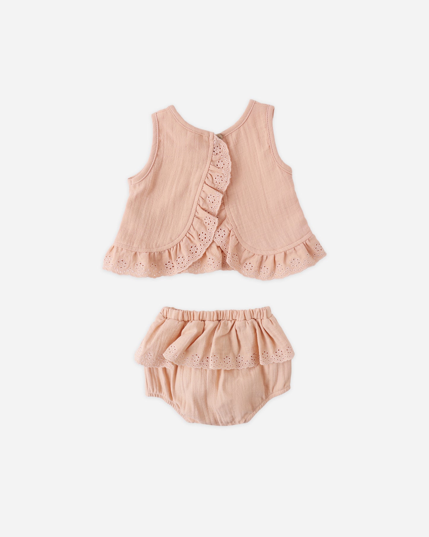 RUFFLED TULIP TOP + BLOOMER SET || MELON