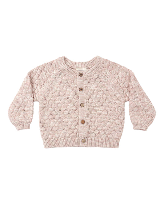 BUBBLE KNIT CARDIGAN || DUSTY ROSE SPECKLE