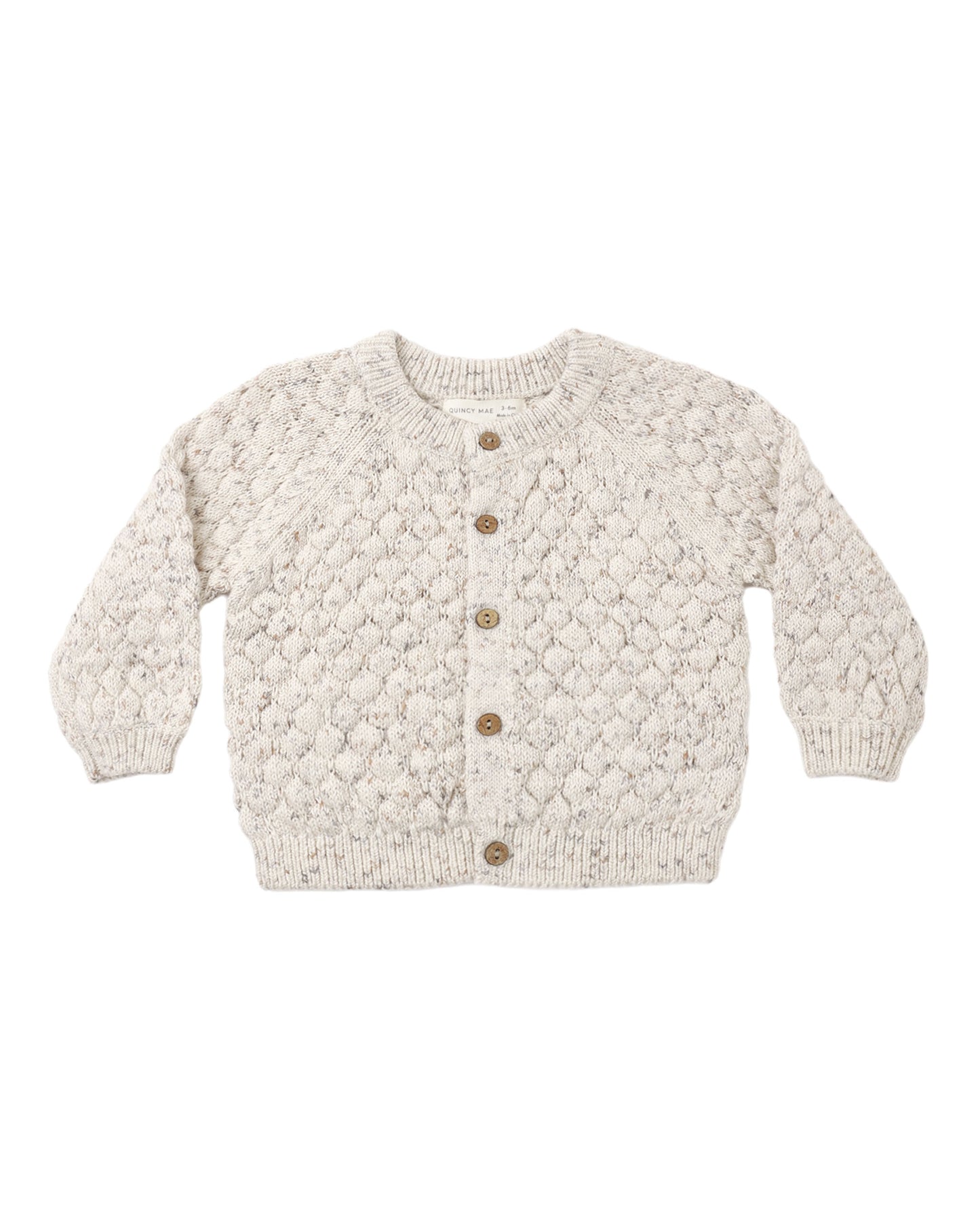 BUBBLE KNIT CARDIGAN || NATURAL CONFETTI