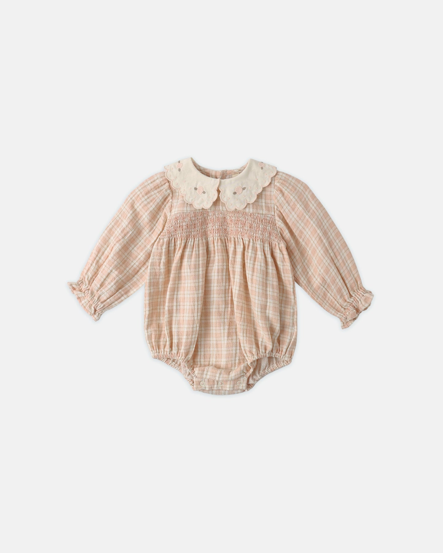 CALLIE ROMPER || PINK PLAID