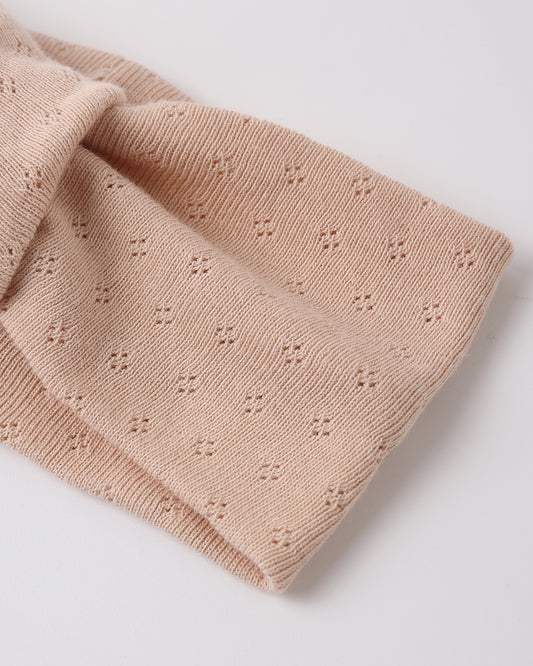POINTELLE KNOTTED HEADBAND || MELON