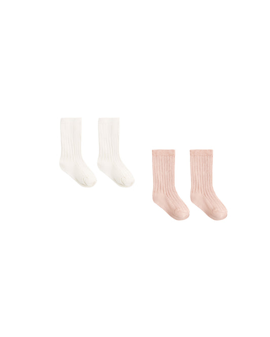 SOCKS SET || NATURAL & DUSTY ROSE