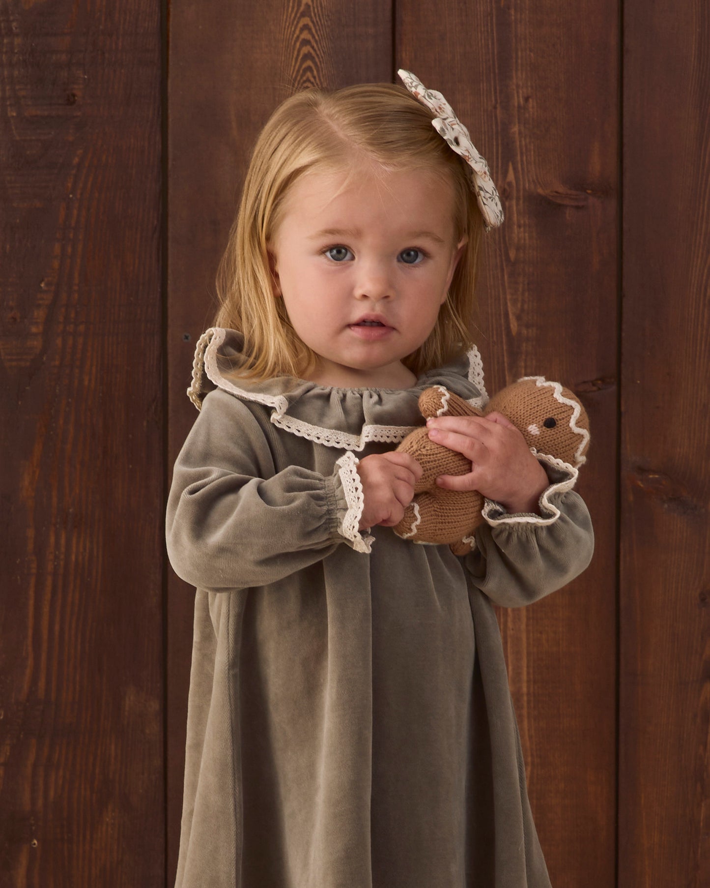 VELOUR BABY DRESS || SPRUCE