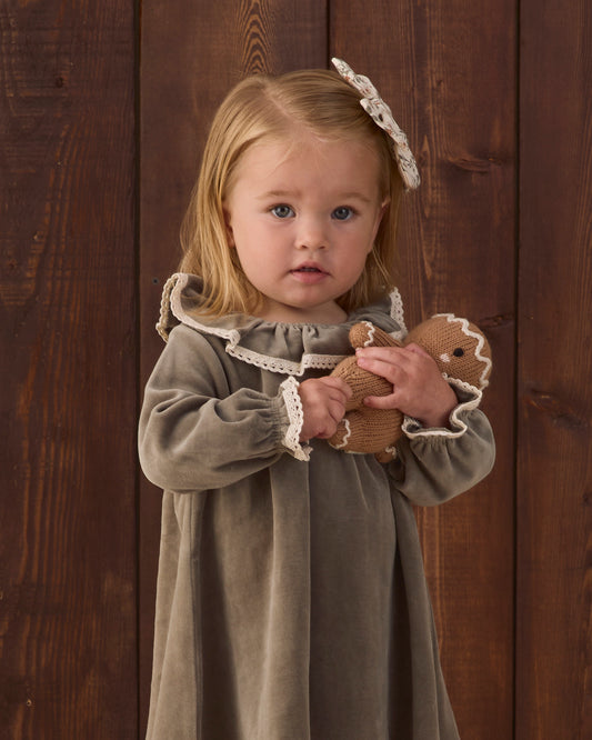 VELOUR BABY DRESS || SPRUCE
