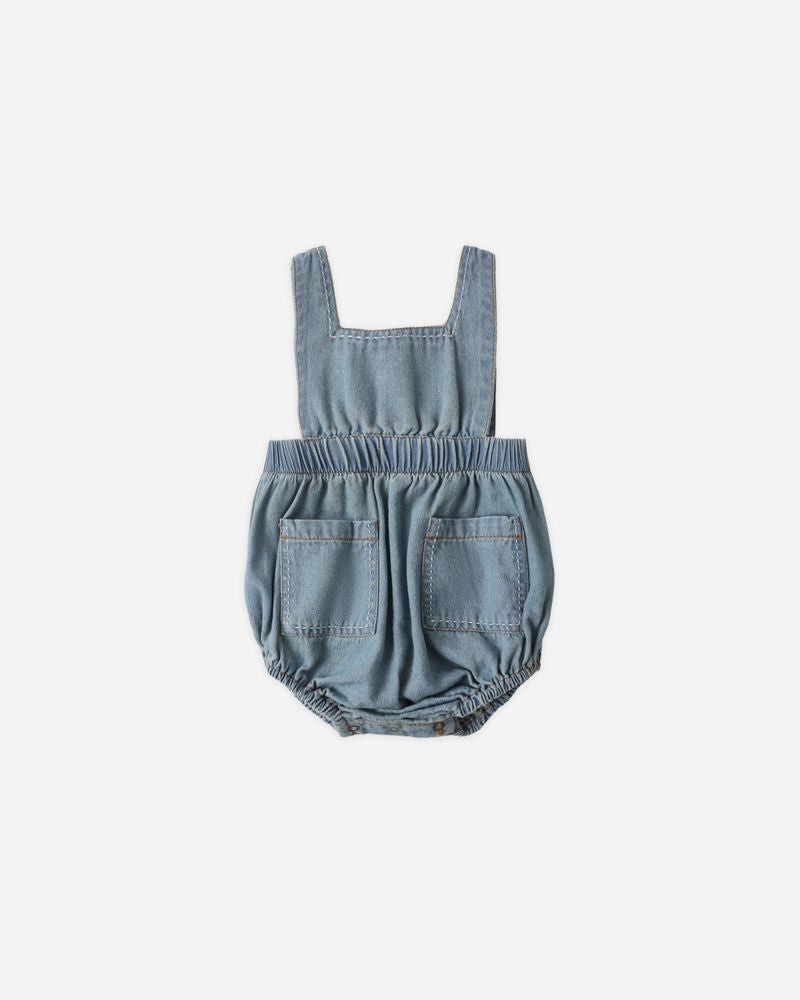 DENIM ROMPER | WASHED BLUE