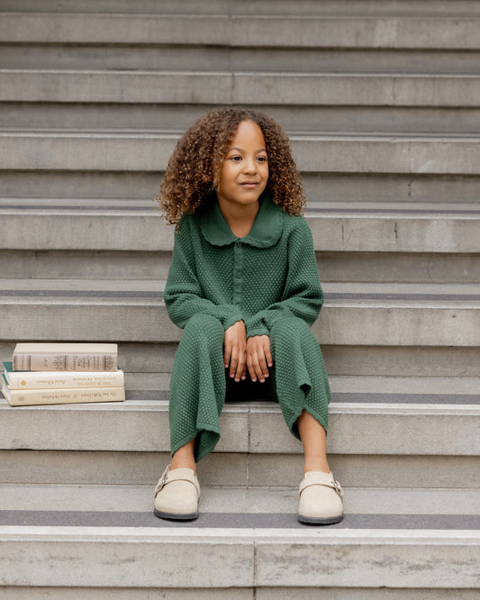 KNIT WIDE LEG PANT || GREEN