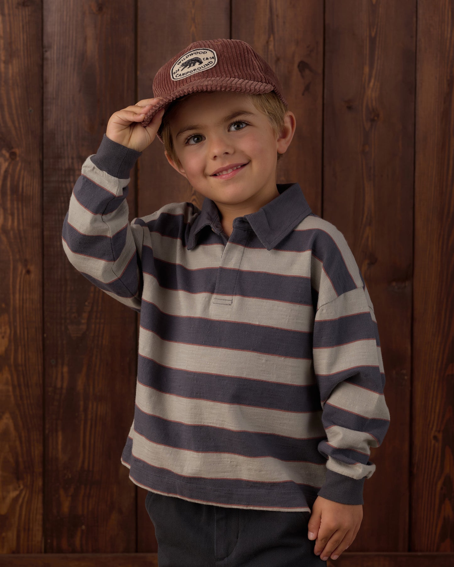 RUGBY POLO || SAGE STRIPE