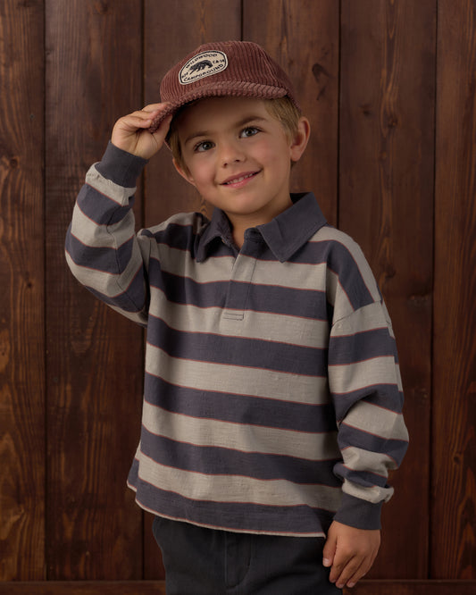 RUGBY POLO || SAGE STRIPE