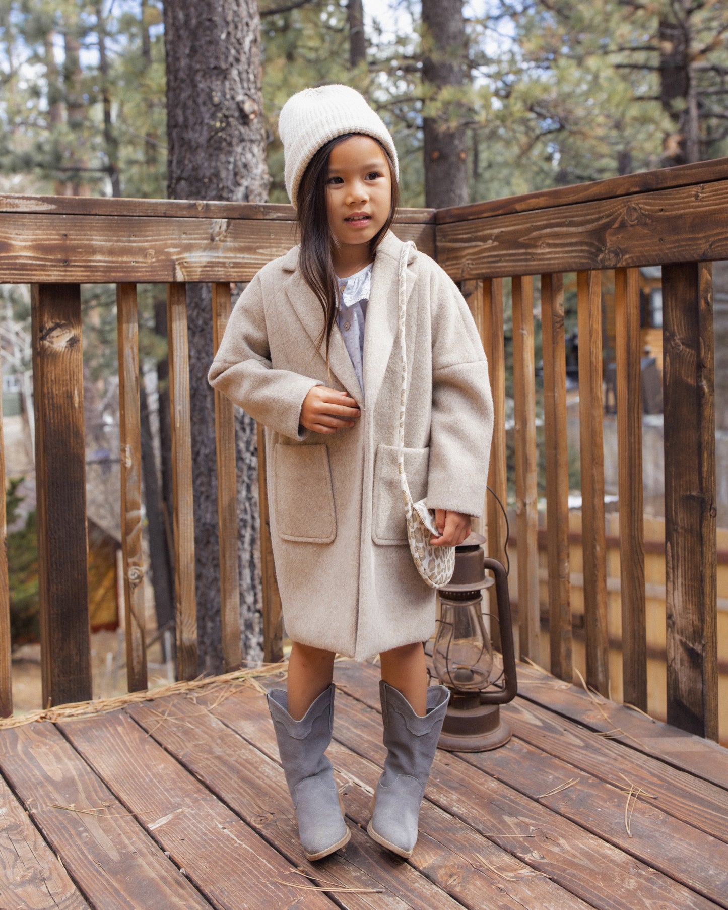LONGLINE COAT || STONE
