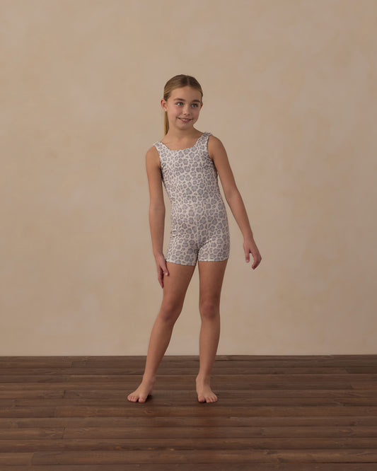 MALIBU BODYSUIT || BLUE LEOPARD