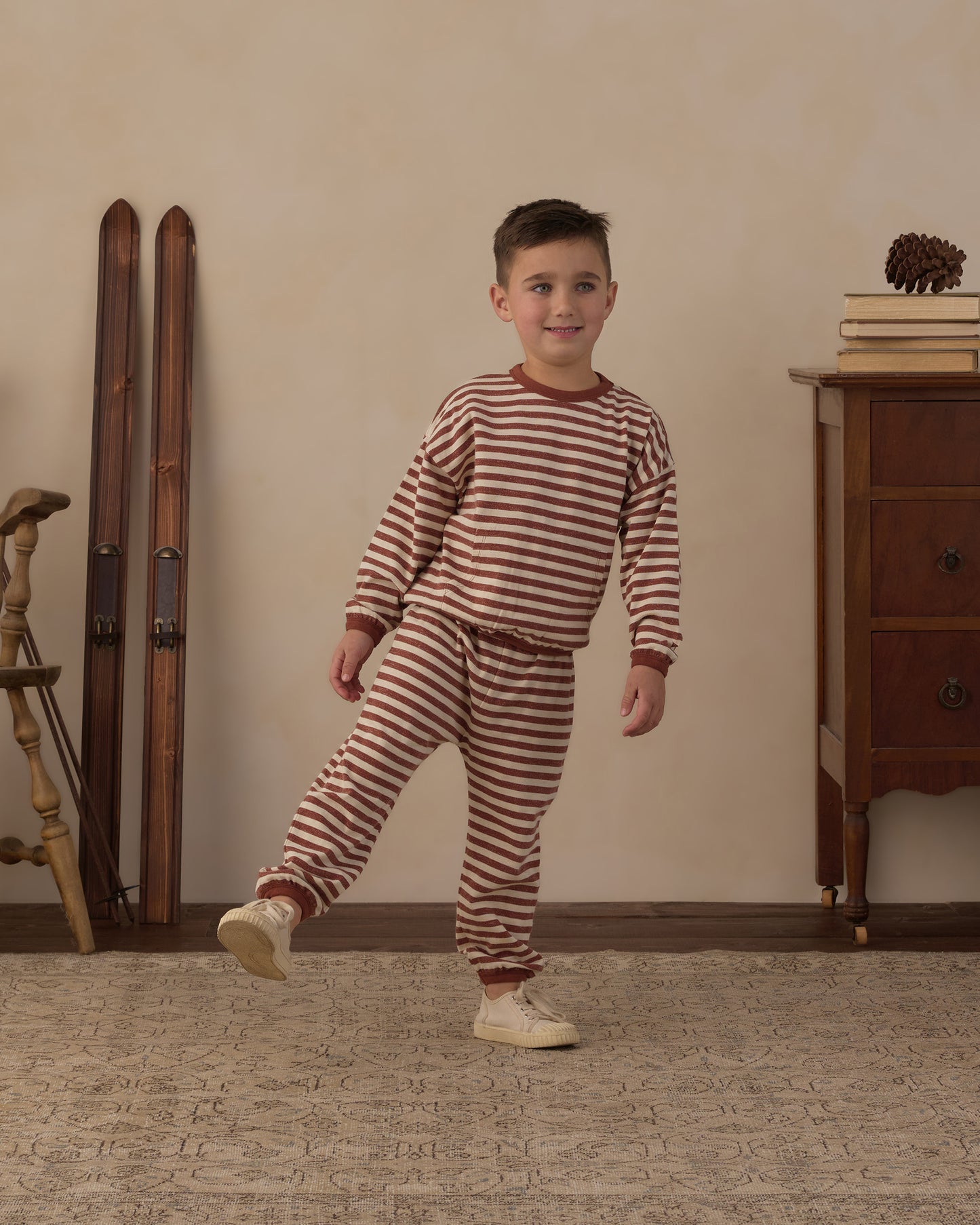 RELAXED SET || BRICK STRIPE