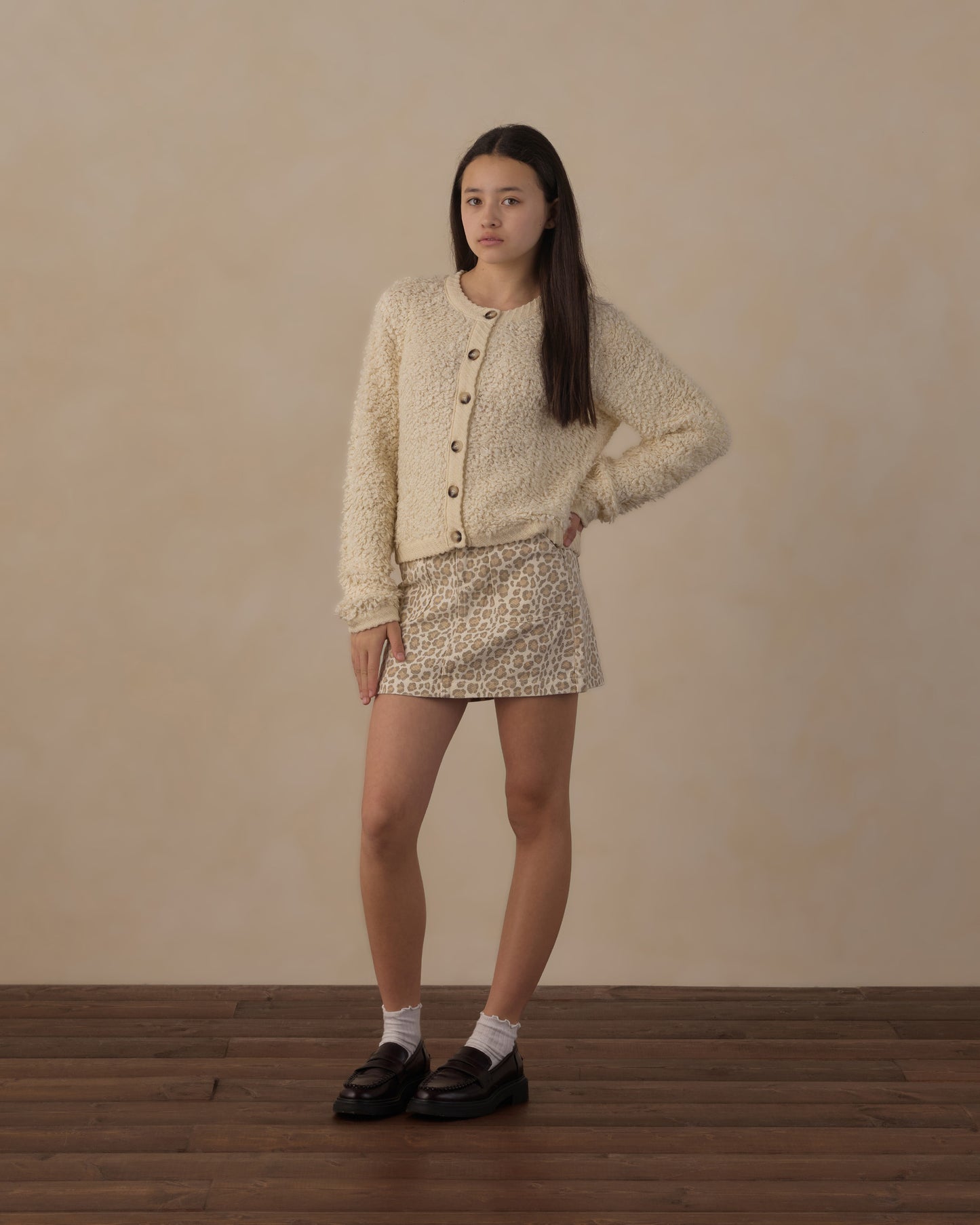TEEN TENNESSEE MINI SKIRT || BLUE LEOPARD