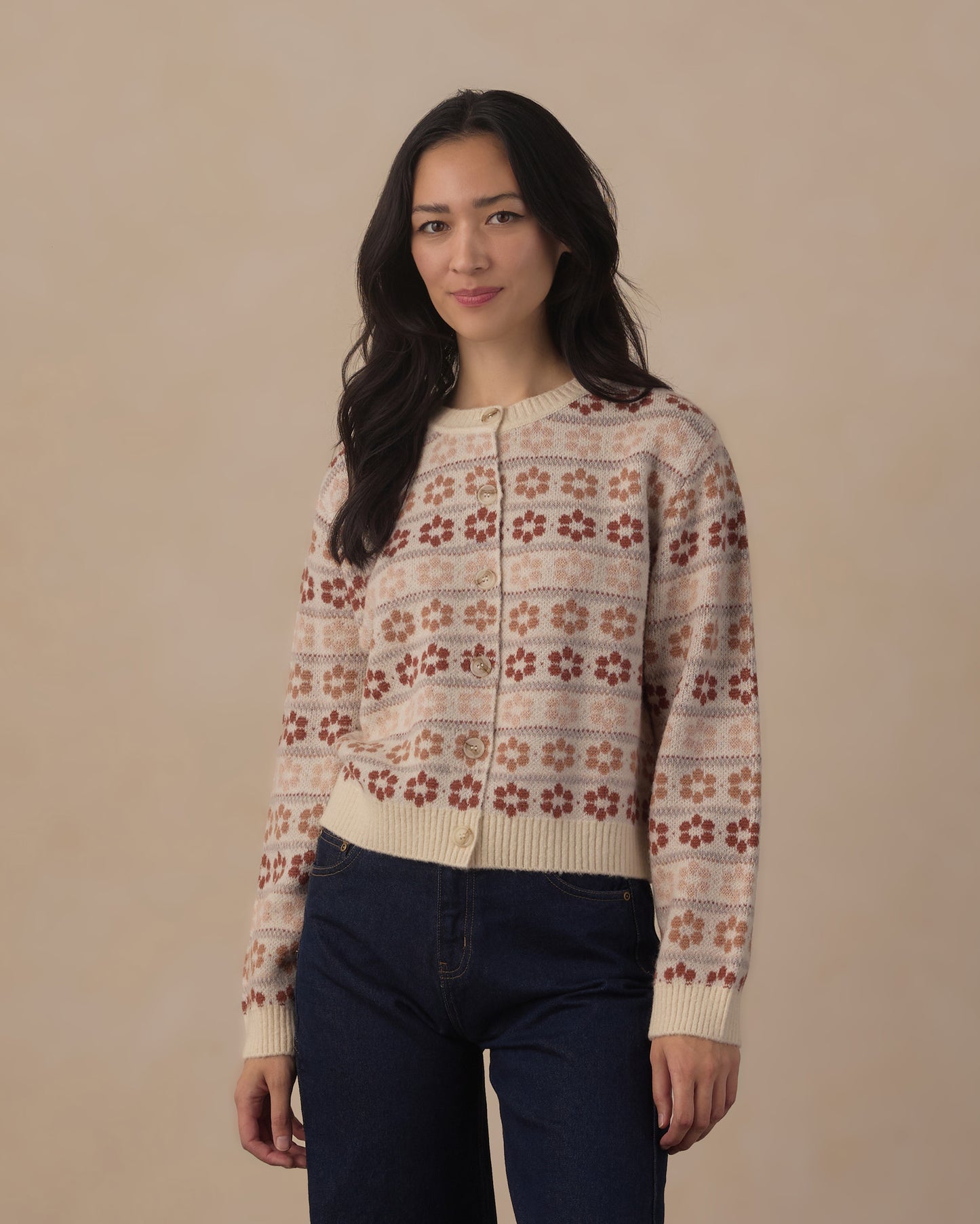 WOMEN'S CHEYENNE CARDIGAN || FLOWER FAIR ISLE