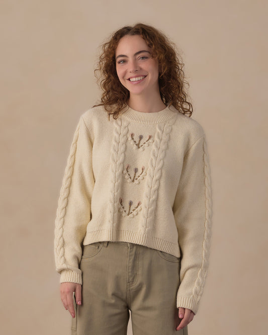 WOMEN'S REAGAN SWEATER || NATURAL