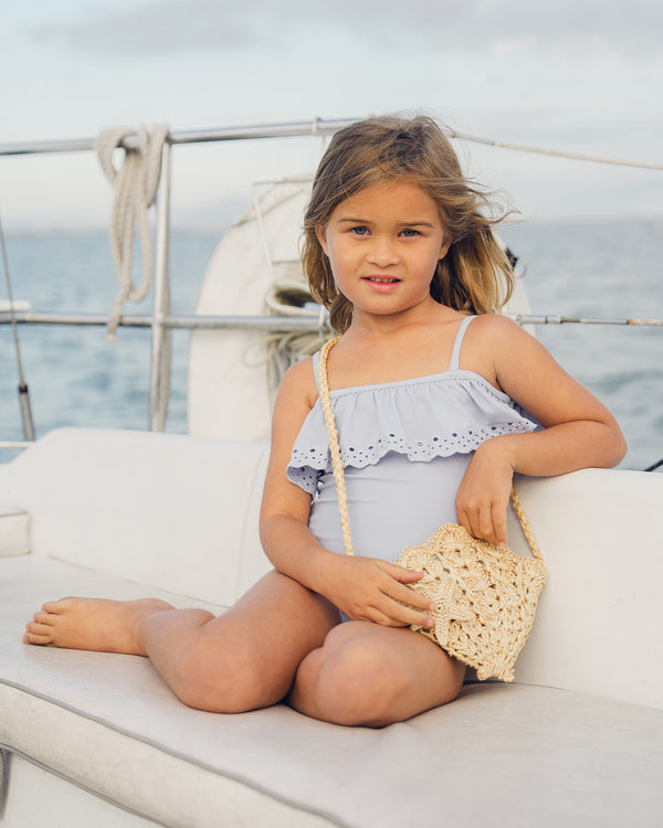 OFF-THE-SHOULDER ONE-PIECE || PERIWINKLE
